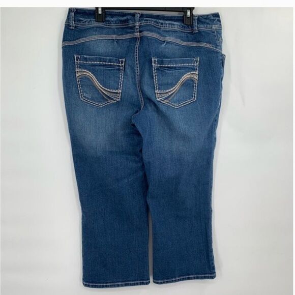 LANE BRYANT Genius Fit Capri Jeans Distressed 16 - Picture 2 of 5